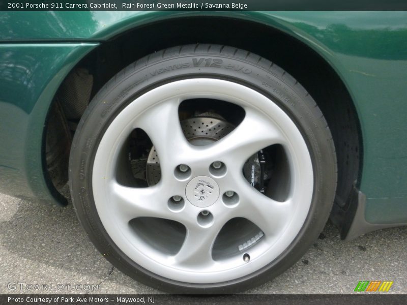 Rain Forest Green Metallic / Savanna Beige 2001 Porsche 911 Carrera Cabriolet