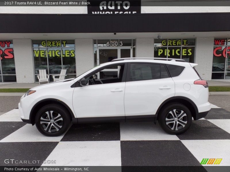 Blizzard Pearl White / Black 2017 Toyota RAV4 LE