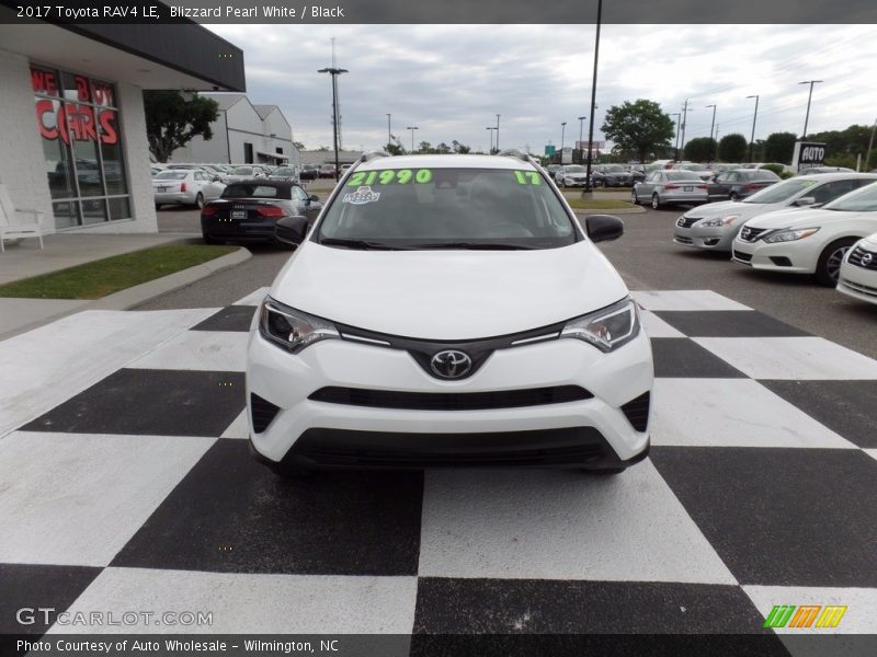 Blizzard Pearl White / Black 2017 Toyota RAV4 LE