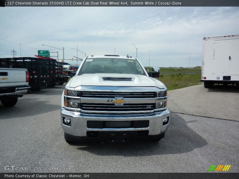 Summit White / Cocoa/­Dune 2017 Chevrolet Silverado 3500HD LTZ Crew Cab Dual Rear Wheel 4x4