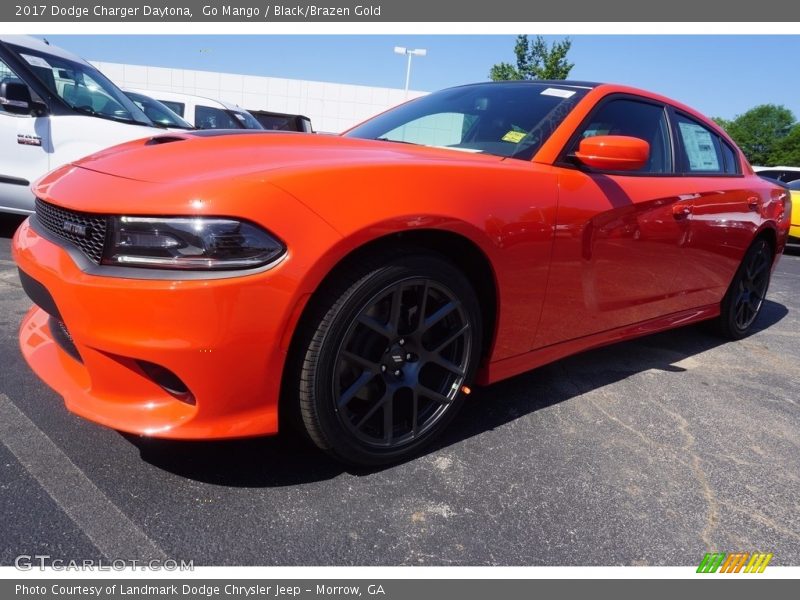 Go Mango / Black/Brazen Gold 2017 Dodge Charger Daytona