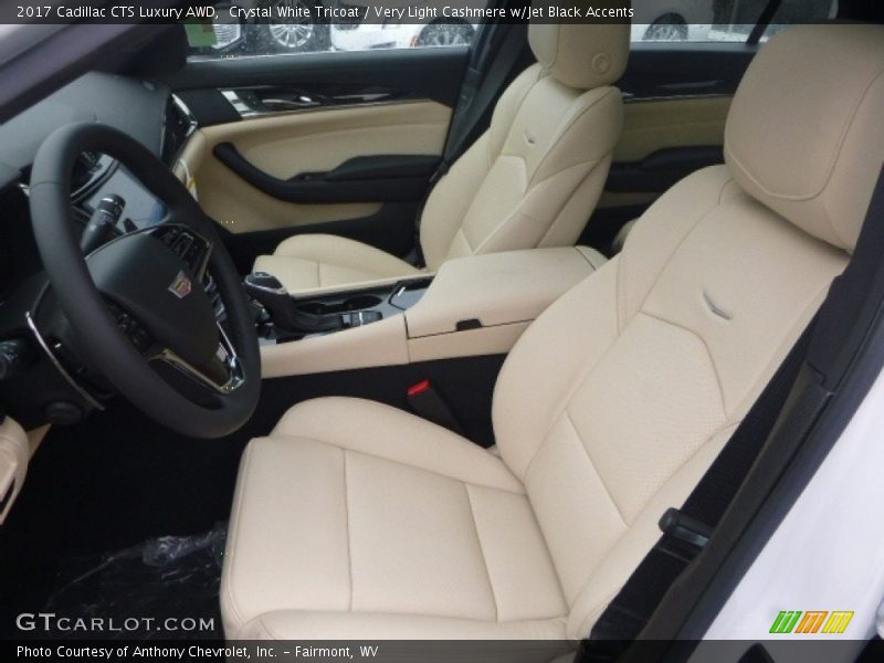 Crystal White Tricoat / Very Light Cashmere w/Jet Black Accents 2017 Cadillac CTS Luxury AWD
