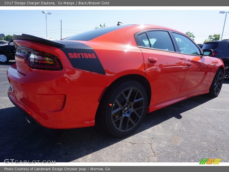 Go Mango / Black/Brazen Gold 2017 Dodge Charger Daytona