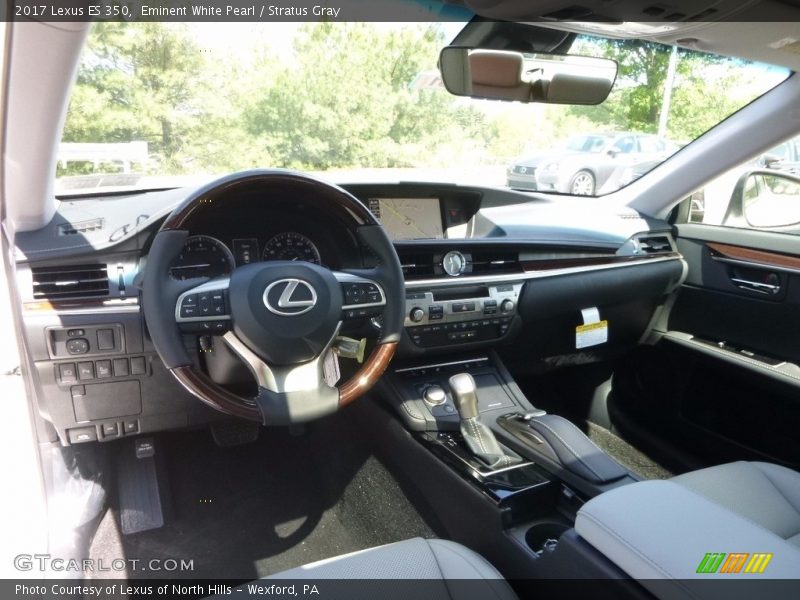 Eminent White Pearl / Stratus Gray 2017 Lexus ES 350