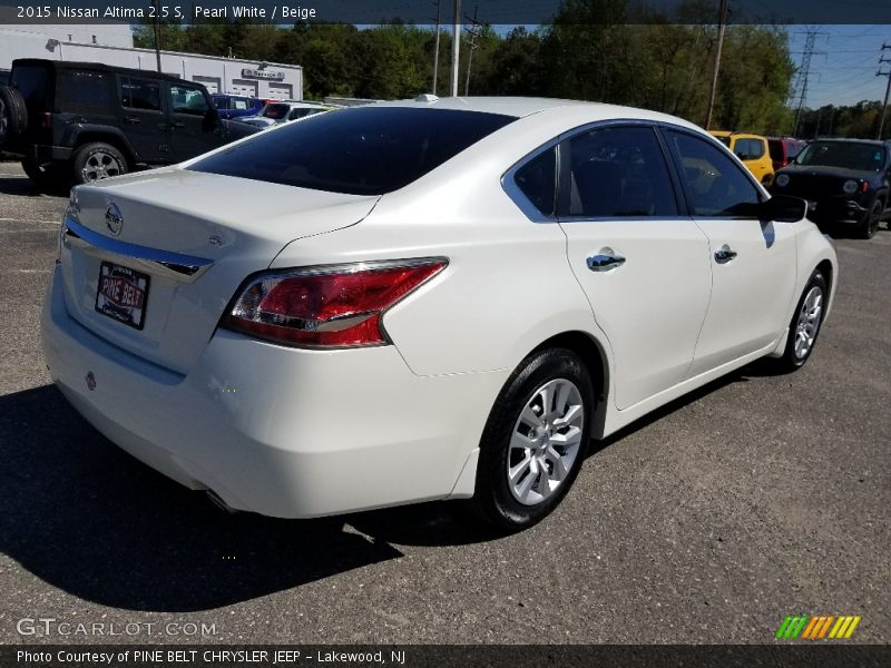 Pearl White / Beige 2015 Nissan Altima 2.5 S