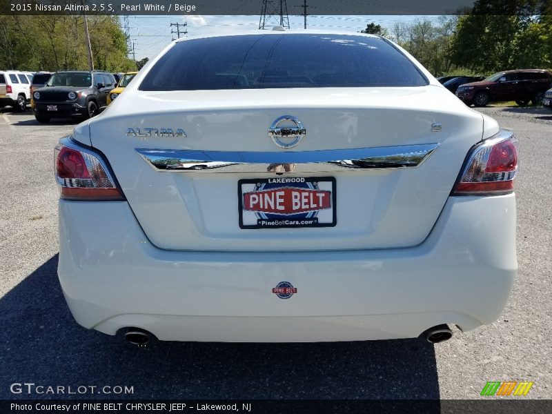 Pearl White / Beige 2015 Nissan Altima 2.5 S