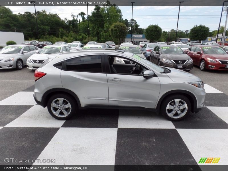 Alabaster Silver Metallic / Gray 2016 Honda HR-V EX-L Navi