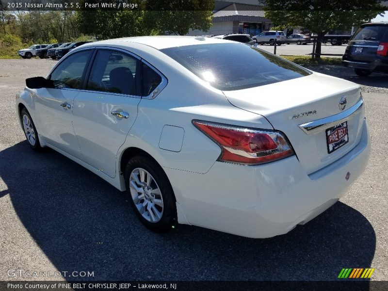 Pearl White / Beige 2015 Nissan Altima 2.5 S