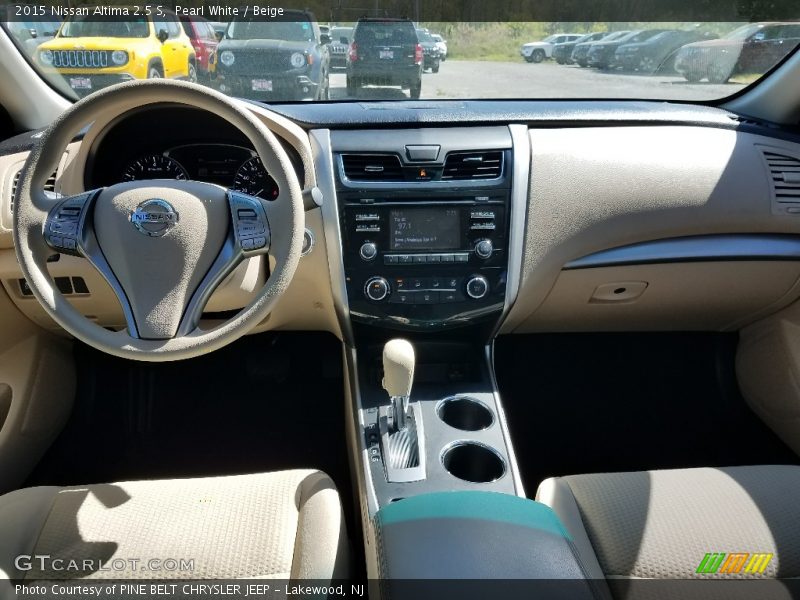 Pearl White / Beige 2015 Nissan Altima 2.5 S