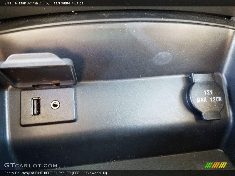 Pearl White / Beige 2015 Nissan Altima 2.5 S