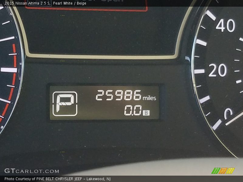 Pearl White / Beige 2015 Nissan Altima 2.5 S