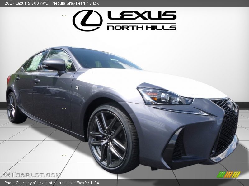 Nebula Gray Pearl / Black 2017 Lexus IS 300 AWD