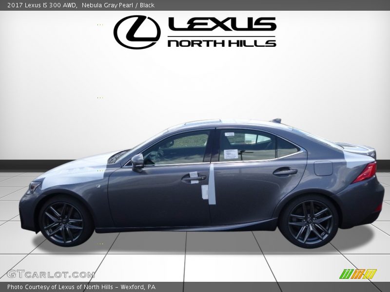 Nebula Gray Pearl / Black 2017 Lexus IS 300 AWD