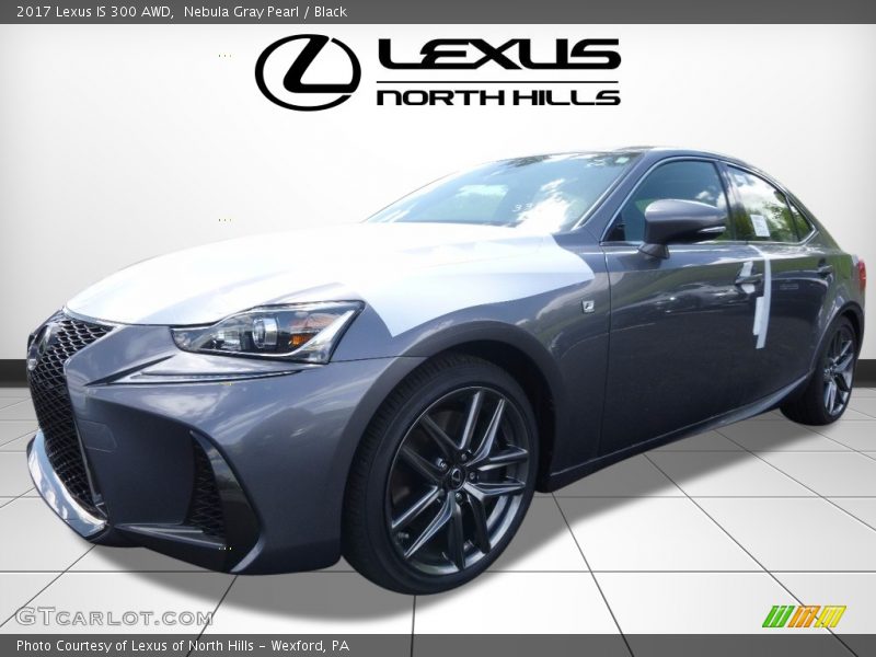 Nebula Gray Pearl / Black 2017 Lexus IS 300 AWD