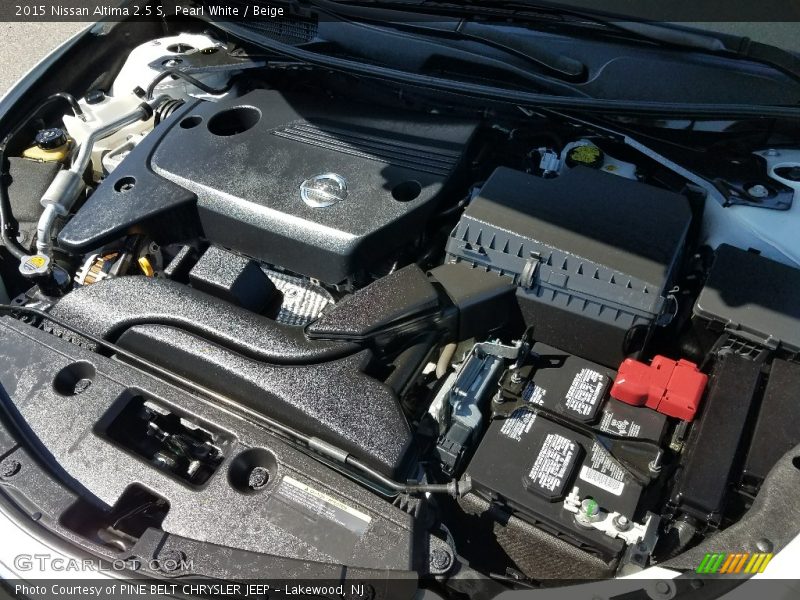 Pearl White / Beige 2015 Nissan Altima 2.5 S