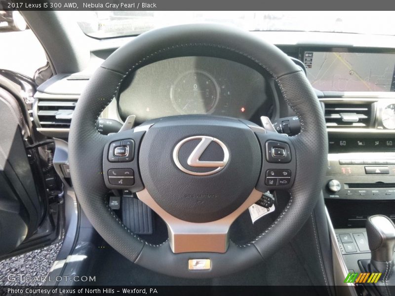 Nebula Gray Pearl / Black 2017 Lexus IS 300 AWD