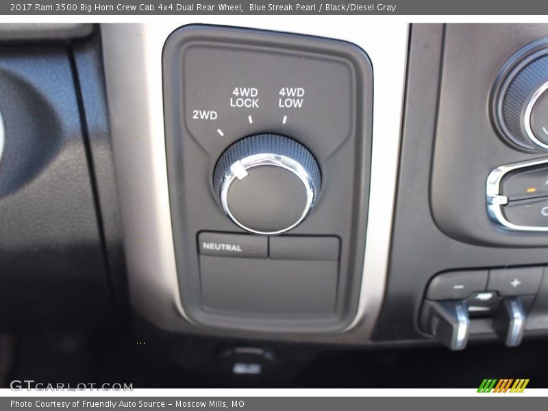 Blue Streak Pearl / Black/Diesel Gray 2017 Ram 3500 Big Horn Crew Cab 4x4 Dual Rear Wheel