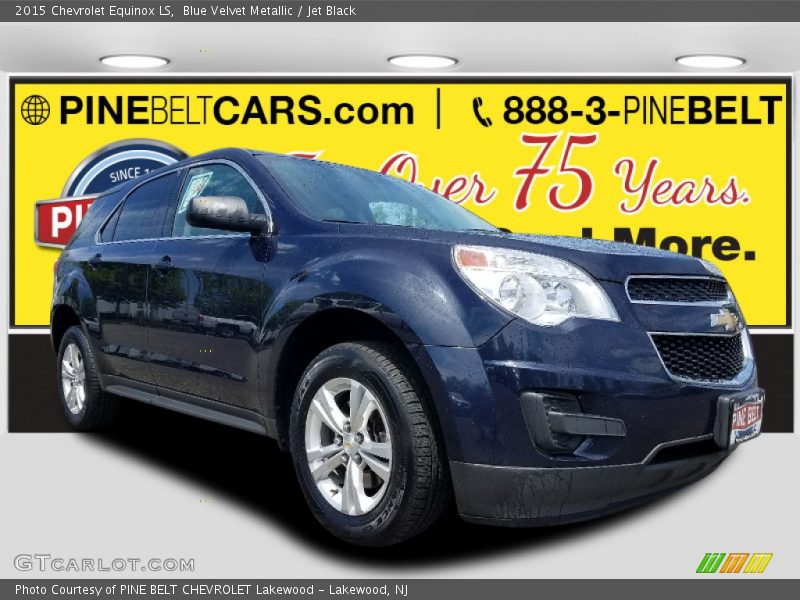 Blue Velvet Metallic / Jet Black 2015 Chevrolet Equinox LS