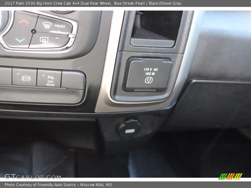 Blue Streak Pearl / Black/Diesel Gray 2017 Ram 3500 Big Horn Crew Cab 4x4 Dual Rear Wheel