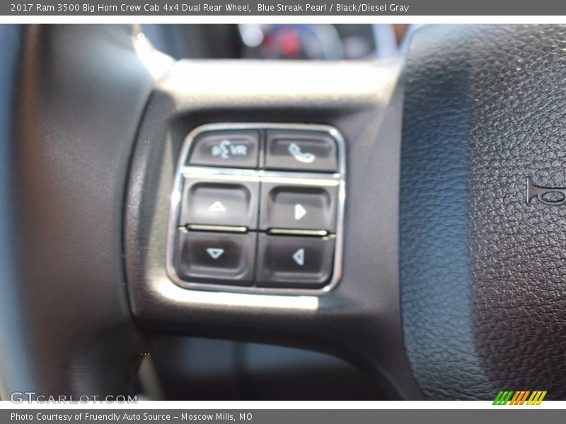 Blue Streak Pearl / Black/Diesel Gray 2017 Ram 3500 Big Horn Crew Cab 4x4 Dual Rear Wheel