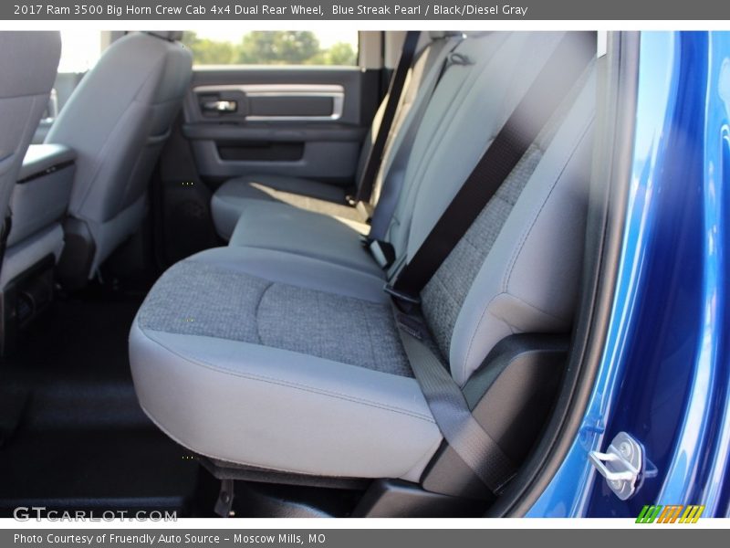 Blue Streak Pearl / Black/Diesel Gray 2017 Ram 3500 Big Horn Crew Cab 4x4 Dual Rear Wheel