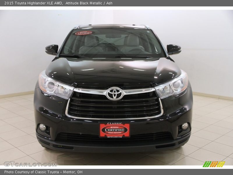 Attitude Black Metallic / Ash 2015 Toyota Highlander XLE AWD