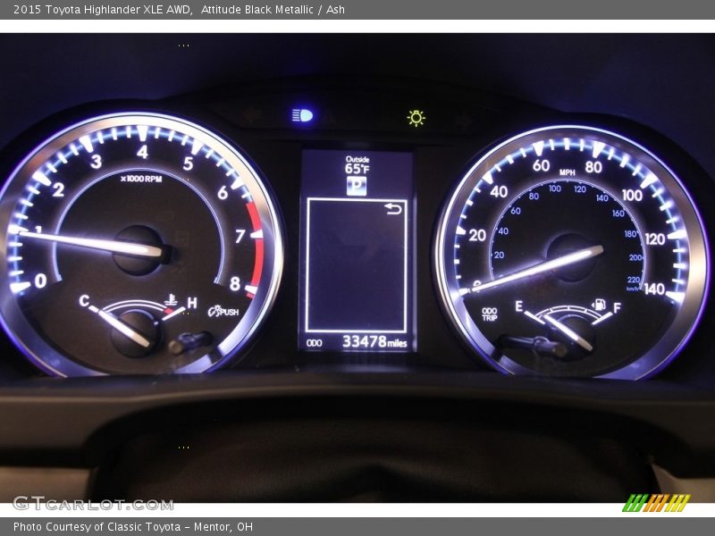 Attitude Black Metallic / Ash 2015 Toyota Highlander XLE AWD