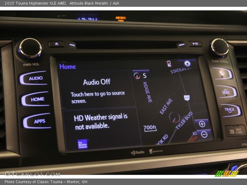 Attitude Black Metallic / Ash 2015 Toyota Highlander XLE AWD