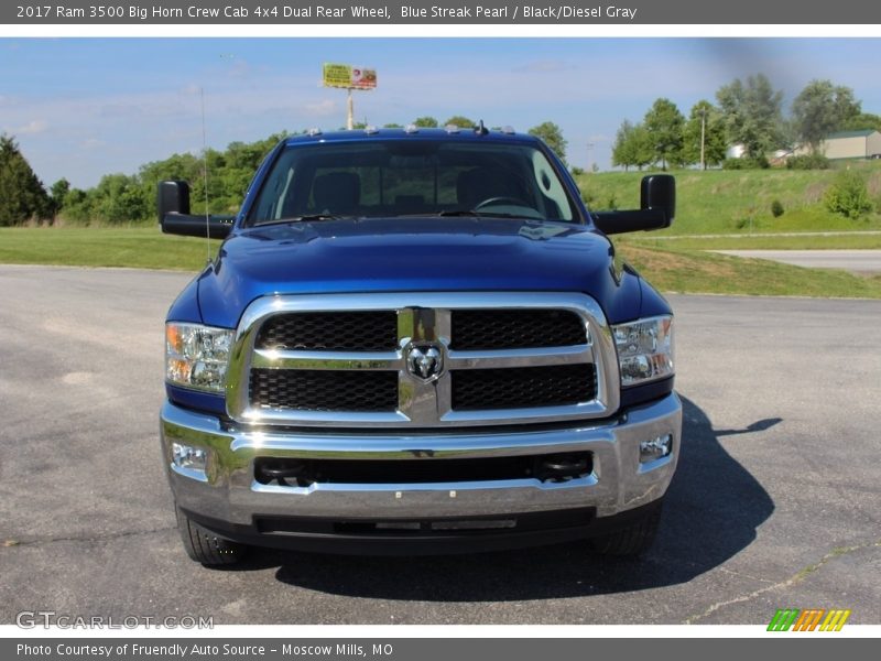 Blue Streak Pearl / Black/Diesel Gray 2017 Ram 3500 Big Horn Crew Cab 4x4 Dual Rear Wheel