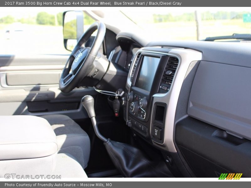 Blue Streak Pearl / Black/Diesel Gray 2017 Ram 3500 Big Horn Crew Cab 4x4 Dual Rear Wheel