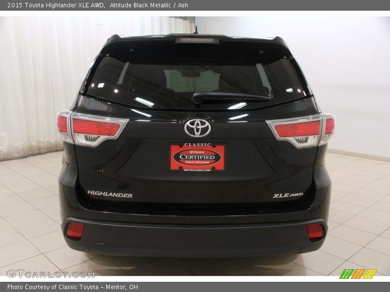 Attitude Black Metallic / Ash 2015 Toyota Highlander XLE AWD
