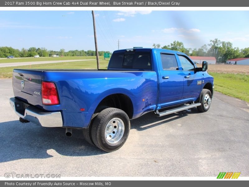 Blue Streak Pearl / Black/Diesel Gray 2017 Ram 3500 Big Horn Crew Cab 4x4 Dual Rear Wheel