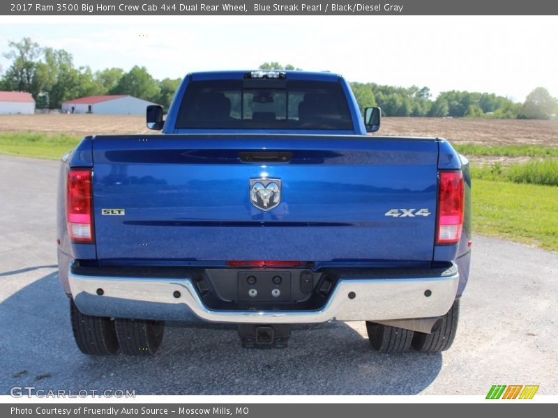 Blue Streak Pearl / Black/Diesel Gray 2017 Ram 3500 Big Horn Crew Cab 4x4 Dual Rear Wheel