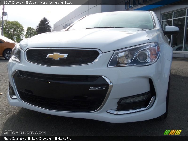 Heron White / Jet Black 2017 Chevrolet SS Sedan