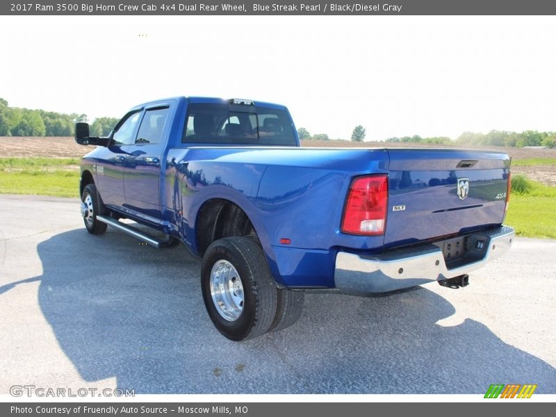 Blue Streak Pearl / Black/Diesel Gray 2017 Ram 3500 Big Horn Crew Cab 4x4 Dual Rear Wheel