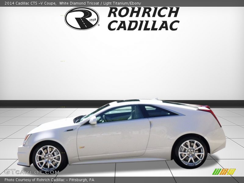 White Diamond Tricoat / Light Titanium/Ebony 2014 Cadillac CTS -V Coupe