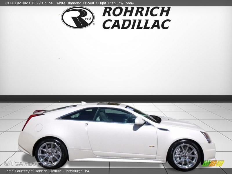 White Diamond Tricoat / Light Titanium/Ebony 2014 Cadillac CTS -V Coupe