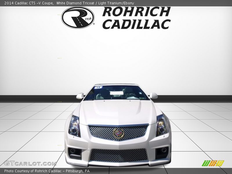White Diamond Tricoat / Light Titanium/Ebony 2014 Cadillac CTS -V Coupe
