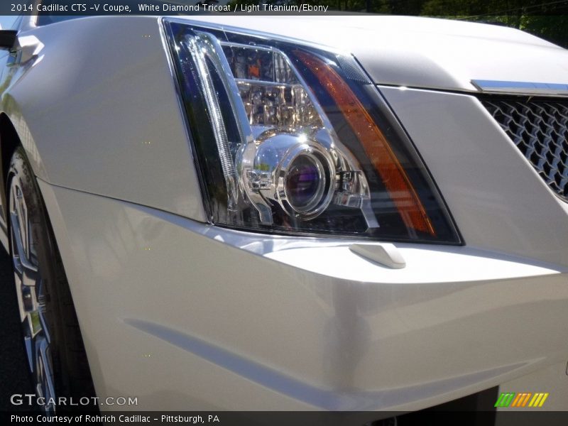 White Diamond Tricoat / Light Titanium/Ebony 2014 Cadillac CTS -V Coupe