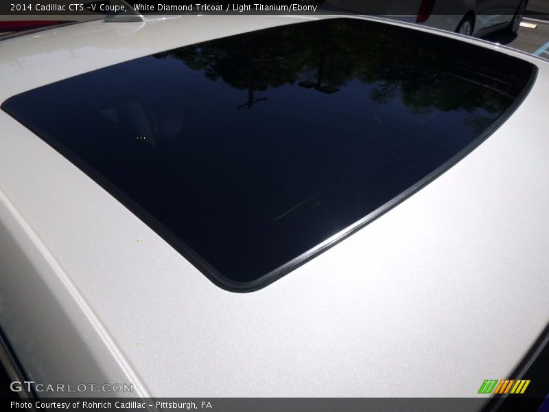 White Diamond Tricoat / Light Titanium/Ebony 2014 Cadillac CTS -V Coupe