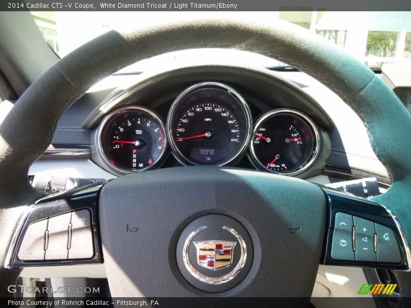 White Diamond Tricoat / Light Titanium/Ebony 2014 Cadillac CTS -V Coupe