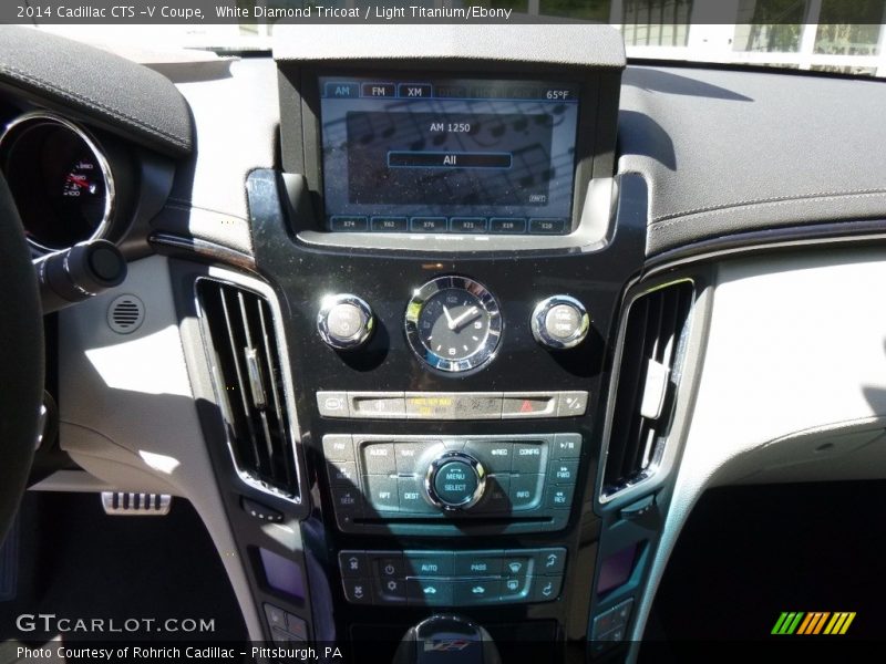 White Diamond Tricoat / Light Titanium/Ebony 2014 Cadillac CTS -V Coupe