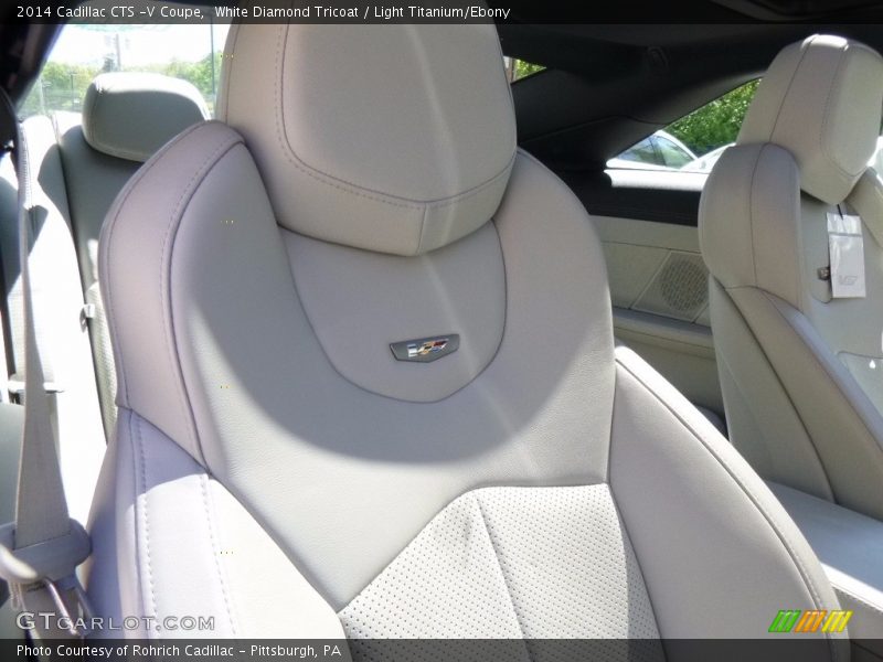 White Diamond Tricoat / Light Titanium/Ebony 2014 Cadillac CTS -V Coupe