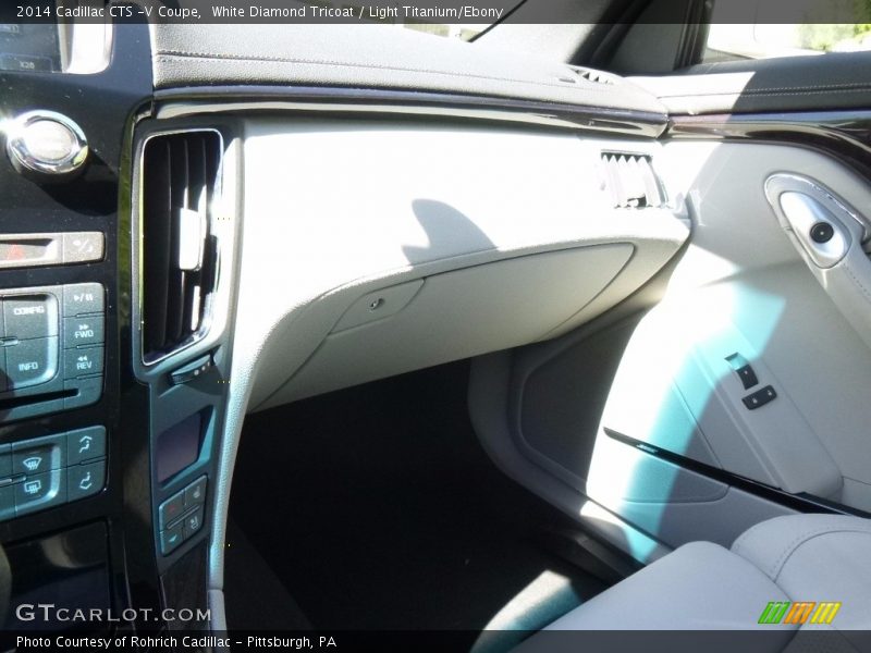 White Diamond Tricoat / Light Titanium/Ebony 2014 Cadillac CTS -V Coupe