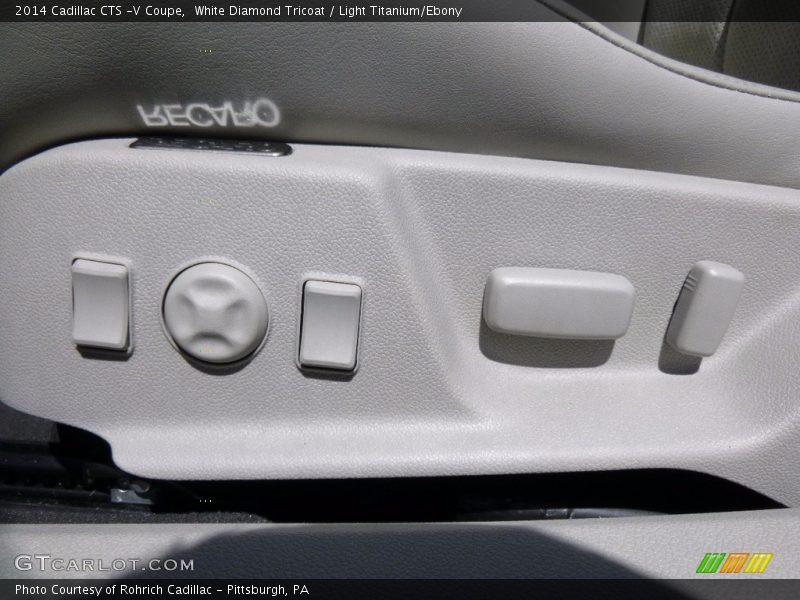 White Diamond Tricoat / Light Titanium/Ebony 2014 Cadillac CTS -V Coupe
