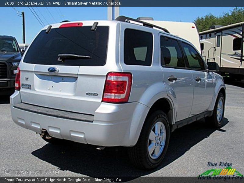 Brilliant Silver Metallic / Charcoal 2009 Ford Escape XLT V6 4WD