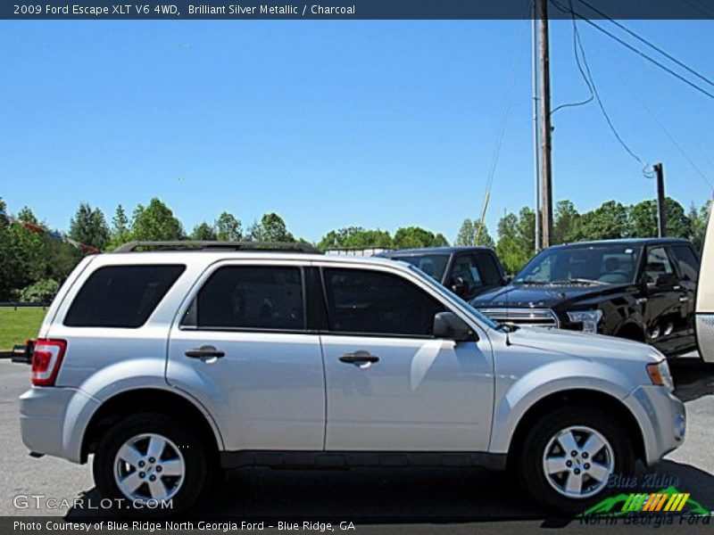 Brilliant Silver Metallic / Charcoal 2009 Ford Escape XLT V6 4WD