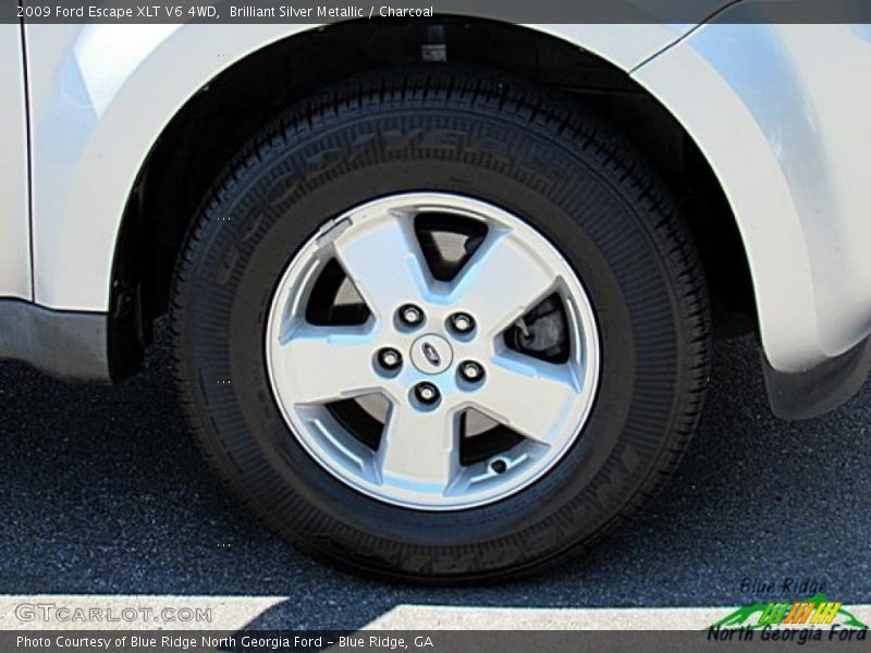 Brilliant Silver Metallic / Charcoal 2009 Ford Escape XLT V6 4WD