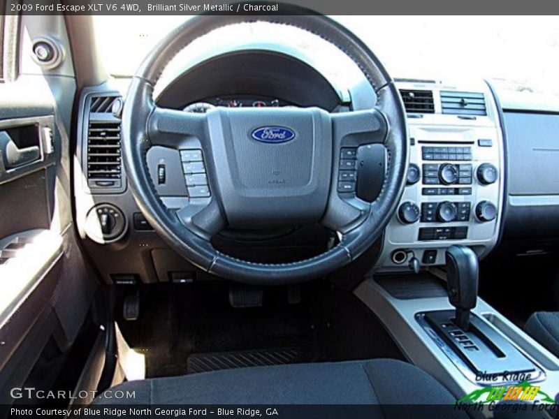 Brilliant Silver Metallic / Charcoal 2009 Ford Escape XLT V6 4WD