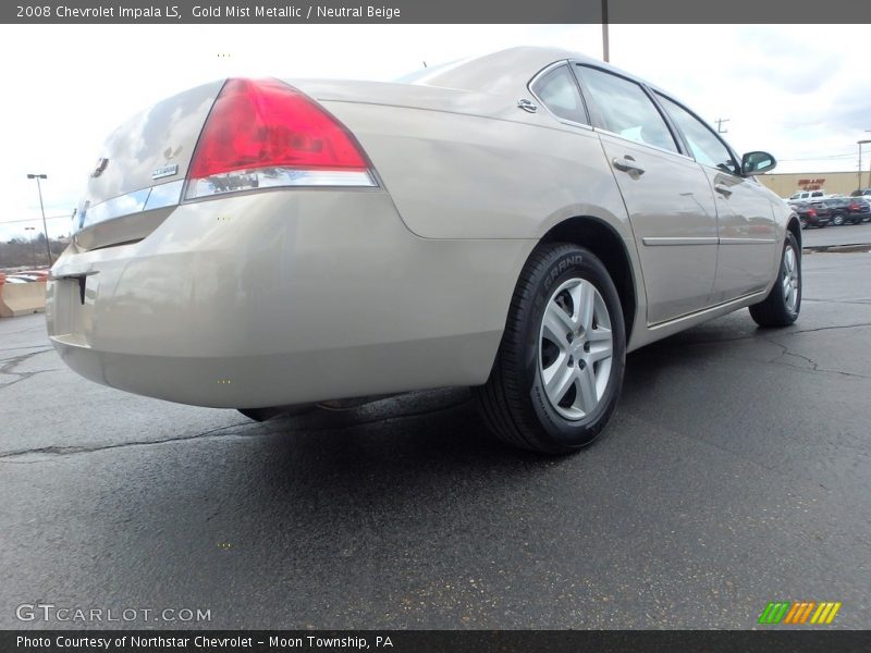 Gold Mist Metallic / Neutral Beige 2008 Chevrolet Impala LS